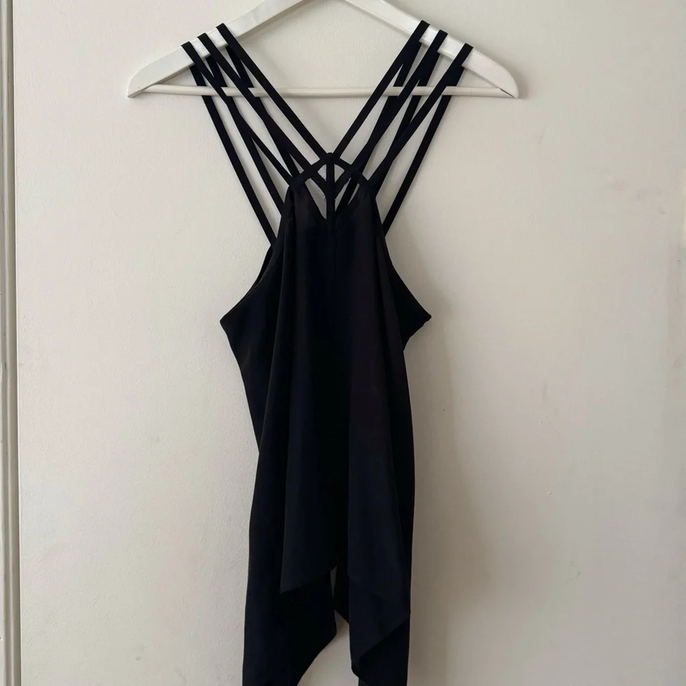 BCBG Black Silk Y2K Strappy Camisole - Picture 3 of 7